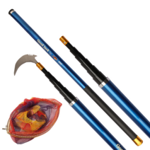 민물낚시 수초제거기 낫 각도조절 수초제거대 갈퀴, 6미터 장대  낫, 1개