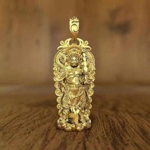 새로운 guochao weituo weituo bodhisattva 솔리드 짙어지면서 횡포 한 2 색 평화 펜던트 남성용 쥬얼리 목걸이, 단일 펜던트