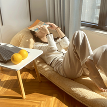 일체형 토퍼 등받이쿠션 매트리스 투인원 바닥 다다미 매트, 옐로우