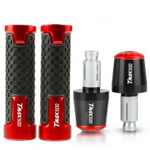 nmax pcx 호환슬라이더 프론트 리어 머플러 가드 TMAX T 500 오토바이 CNC 액세서리 핸들 바 그립 엔드 YAM, 01 red black