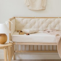 유아용 작은별 워싱 고밀도 침대쿠션 벨라 호환 대형, 크림, 크림