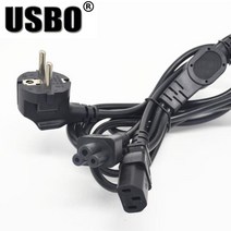 견고한 검정 3.0M PVC 구리 CE 인증 EU 독일 표준 연장 코드 eu-c13 + C5 PDU/UPS 섀시 서버 전원 케이블, 한개옵션0