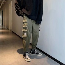 주디앤 남성 헨리 포켓 조거 밴딩 팬츠
