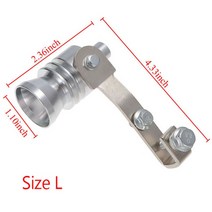 배기음튜닝 SM L XL 범용 사운드 시뮬레이터 자동차 터보 휘슬 차량 튜닝 장치 배기 파이프, 1개