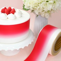 케익띠 무스띠 롤 폭80 무광 그라데이션 레드 장원패키지 [1R], 1개