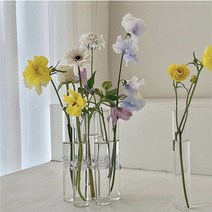 이케바나 인테리어 꽃병 미니 투명 시험관 한 송이 화병 W145, ONE