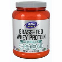 나우푸드 스포츠 Grass-fed Whey Protein 목초사육 웨이프로틴 파우더 무맛 544g, 1세트