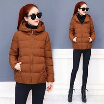 Momolatti 여성용 널찍하다 릴렉스핏 후드퍼 패딩점퍼