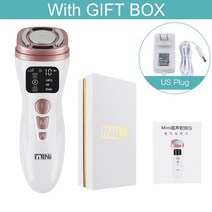 얼굴비대칭교정 미니 hifu ems 미세 전류 기계 rf 무선 주파수 마사지 피부 1세트, 미국 플러그 상자