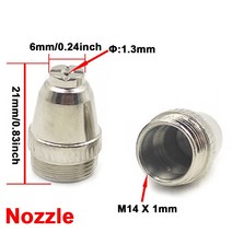 가스용접기 토치 절단기 CO2 프리미엄 AG60 플라즈마 커팅 토치 소모품 SG55 팁 전극 60A 커터 용 노즐, 01 5Set  10Pcs