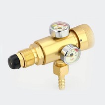 소형 미니 산소 레귤레이터 오투 게이지 전동 압력, HL 실버 더블 감압밸브 - 아세틸렌 게이지