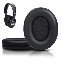 소니 MDR 7506 이어패드 V6 900ST 호환 헤드셋 커버 이어패드 헤드폰 이어 패드 쿠션 스펀지 캡 교체, 가죽 1쌍(7506)