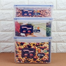 socean FDA 손질 야채 채소 보관통 진공 보관 용기 사각 중 냉장고 냉동고 정리 식기세척기 반찬통 국산 냉장고 쌀통