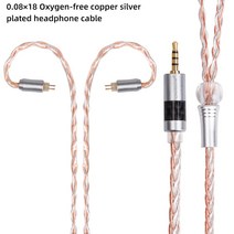 오디오 케이블 FDBRO 8 코어 실버 도금 헤드셋 오디오 와이어 2.5/3.5/4.4mm QDC IE40 IE80 커넥터 이어폰 밸런스드 케이블 포함, 01 2.5mm 2pin, 09 copper silver