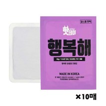 핫데이 핫팩 파스형 국내생산 행복해 50g × 10매