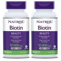 나트롤 비오틴 뷰티 10000mcg 타블렛, 100개입 x 2개