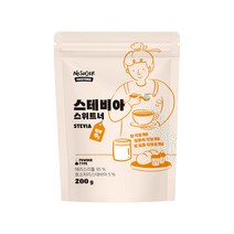 [노슈거] 설탕대신 무설탕 에리스리톨 스테비아 스위트너 200g, 1개