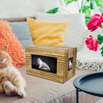 반려동물 유골함 강아지 추모함 고양이 동물 스톤 장례용품 납골함 메모리얼 애쉬 항아리 상자 개 장례식 화장 항아리 기억 유지 경량 최종 위안 휴게소 장례식 용품, a