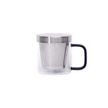 사마도요 내열유리 티머그 S049 350ml 1개입, 블루핸들