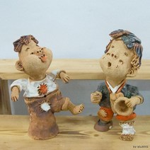 외국인 친구 선물 소품 황토 토기 인형 토기인형, 디자인/각설이