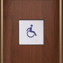 시각장애인 공중화장실 알림판 명판스티커 점자 사각, 공용화장실