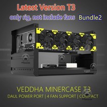 PC 케이스 vedha 6 gpu miner mining rig 알루미늄 open, 번들2