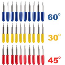 산업용 20Pcs Milling Cutter 30/45/60 Degrees Spare Blades For Roland Cricut Plotter Electrical Cutti, 02 45 Degree