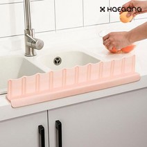 싱크대 물막이 실리콘 흡착 물튀김방지 설거지 가림막, 싱크대 물막이_핑크