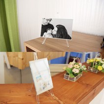 탁상용 고급 투명 아크릴 인테리어 이젤액자 4R, 세로