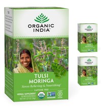 Organic India Tulsi Tea Moringa 올가닉인디아 툴시 모링가 18티백 (3팩)