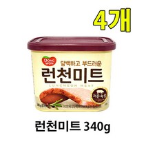 유니크앤몰 동원 런천미트340g 담백하고 부드러운 런천미트 캔햄 통조림 햄, 4개, 340g