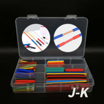 (제이케이) 열수축튜브164pcs(케이스포함) 모듬와이어 케이블 튜브 다양한 폴리올레핀 절연 슬리브, 1세트