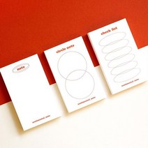 뜯어쓰는 메모지 써클 70매 10P 메모 필기 떡메모지