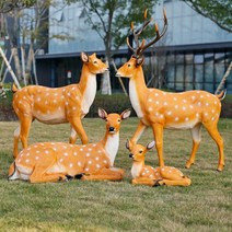 야외 정원 사슴 조형물 가든 정원 장식품 모형 조각상 동물 모형, C타입
