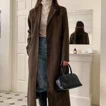 바보사랑 쇼니 헤링본울 싱글코트.보기엘