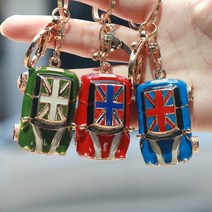 더웨스트 예쁜 큐빅 키링 자동차 키홀더 열쇠고리, 2.유니언잭(그린)