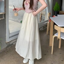 입미 린넨 롱 밴딩 스커트