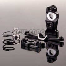 원격 조종 RC 7043 알루미늄 스티어링 어셈블리 세트 베어링 업그레이드 부품 포함 짧은 트럭 자동차 트랙사스 1/16 E-레보 슬래시 4WD 서밋 VXl, [03] Black