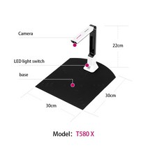 북스캐너 북스캔 책스캔 셀프북스캔 책및 문서 카메라 cimcours 5 메가 픽셀 스캐너 t52x A4 캡처 영어, 한개옵션0