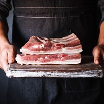 산지직송 제주 흑돼지 캠핑준비 오겹살 목살 항정살 가브리살 갈매기살 앞다리살 돈마호크 갈치속젓, 흑돼지 목살, 약 3cm