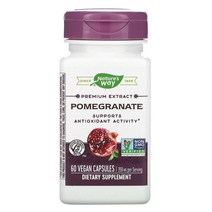 Natures Way 그린 슈퍼 푸드 프리미엄 석류 추출 Pomegranate 350mg 60정 1팩