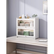 미니찬장 빈티지 커피장 진열장 미니그릇장 레트로 원목 주방 용품, 수납장 6단 60cm (화이트)