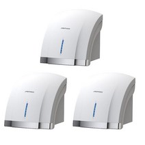 상업용 핸드 드라이어 interhasa! 자동 전기 핸드 드라이어 1800W 고속 핸드 에어 드라이어 상업용 및 가정용 소음 감소 (실버), White-3pack, White-3pack