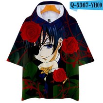 3D프린트 Anime Black Butler 쿠로시 츠지 Oversized T Shirt 여성 남성 4939819275, XL, 010
