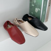 레빗 스티치 스퀘어 뒷밴딩 로퍼 LI006