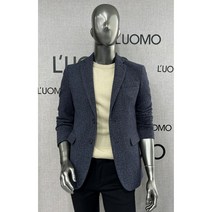 (워모x토마스베일리) 남자 가을 겨울 울소재 모직자켓 캐주얼 콤비 네이비혼합배색(17)