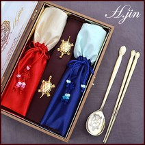 H.jin 건강 금거북 티타늄 수저세트 (A 스타일 B 스타일) 부모님 어버이날 명절 추석 설날 가족 친척 모임기념품 단체 행사기프트, B 스타일