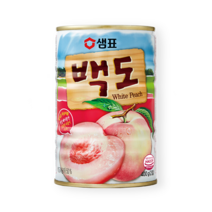 샘표 백도 통조림, 400g, 6개입