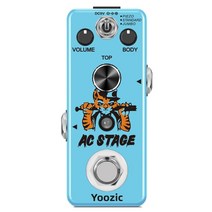 이펙터 멀티 음향 기기 yoozic lef 320 ac 무대 기타 페달 효과 기타 용 아날로그 어쿠스틱 페달 기타리스트 아날로그 이펙터 피에조 표준 점보, AC 스테이지