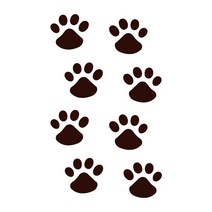 오피스왕국 고양이 발자국 cat-foot2 그래픽 스티커, 코코아브라운